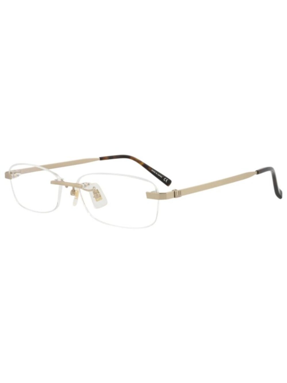 New Dunhill Women's Eyeglasses Square Rectangle Titanium Frame Mens Gold Gold